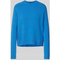 BOSS Strickpullover mit gerippten Abschlüssen Modell 'Febisan' in Hellblau, Größe S von Boss