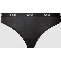 BOSS Black Women String mit elastischem Logo-Bund in Black, Größe L von BOSS Black Women