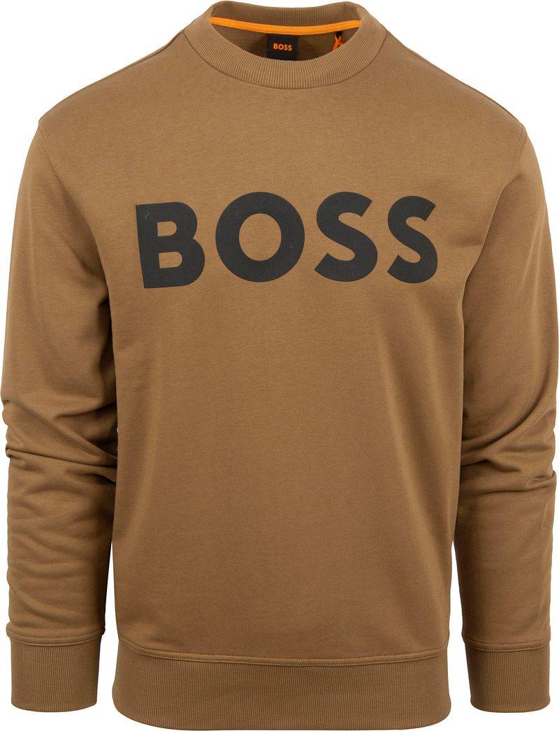 BOSS Sweater mit Logodruck Braun - Größe XXL von Boss