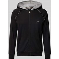 BOSS Sweatjacke mit Kapuze Modell 'Mix&Match' in Black, Größe XL von Boss