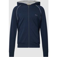 BOSS Sweatjacke mit Kapuze Modell 'Mix&Match' in Dunkelblau, Größe L von Boss