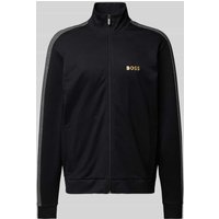 BOSS Sweatjacke mit Label-Print in Black, Größe L von Boss