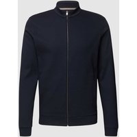 BOSS Sweatjacke mit Strukturmuster in Dunkelblau, Größe XL von Boss