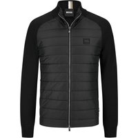 BOSS Sweatjacke mit gesteppter Vorderseite und Label-Aufnäher von Boss