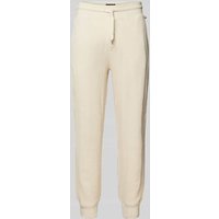BOSS Sweatpants mit Label-Details Modell 'Structure' in Ecru, Größe XL von Boss
