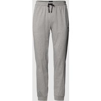 BOSS Sweatpants mit Label-Stitching Modell 'Mix&Match' in Mittelgrau, Größe M von Boss