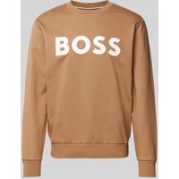 BOSS Sweatshirt mit Label-Print Modell 'Soleri' in Beige, Größe L von Boss