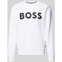 BOSS Sweatshirt mit Label-Print Modell 'Soleri' in Weiss, Größe XXL von Boss
