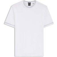 BOSS T-Shirt aus merzerisierter Baumwolle mit Kontrastbündchen, Slim Fit in XL von Boss