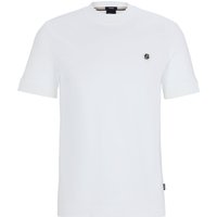 BOSS T-Shirt aus merzerisierter Baumwolle mit Label-Aufnäher von Boss