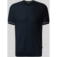 BOSS T-Shirt in Strick-Optik Modell 'Jianfranco' in Marine, Größe XXXL von Boss