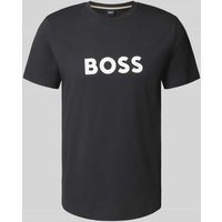BOSS T-Shirt mit Label-Print in Black, Größe XL von Boss