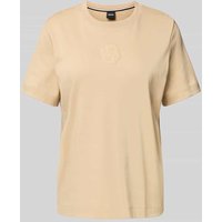 BOSS T-Shirt mit Label-Stitching Modell 'ECOSA' in Beige, Größe S von Boss