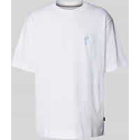 BOSS T-Shirt mit Label-Stitching Modell 'Tames' in Weiss, Größe XL von Boss