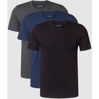 BOSS T-Shirt mit Label-Stitching im 3er-Pack Modell 'Classic' in Dunkelgrau Melange, Größe S von Boss