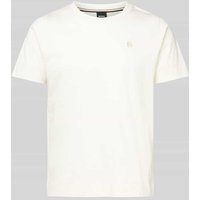 BOSS T-Shirt mit Label-Stitching in Offwhite, Größe XS von Boss