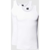 BOSS Tank Top mit Label-Detail im 2er-Pack Modell 'Modern' in Weiss, Größe L von Boss