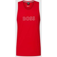 BOSS Tanktop mit Label-Print Modell 'Beach' in Rot, Größe L von Boss