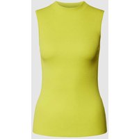 BOSS Tanktop mit geripptem Rundhalsausschnitt Modell 'FESKIES' in Neon Gelb, Größe XL von Boss