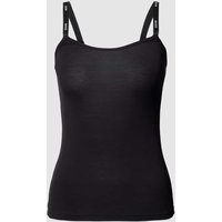 BOSS Black Women Tanktop mit verstellbaren Trägern in Black, Größe M von BOSS Black Women