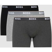 BOSS Trunks mit Logo-Bund im 3er-Pack Modell 'Power' in Dunkelgrau, Größe XXL von Boss