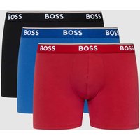 BOSS Trunks mit Logo-Bund im 3er-Pack Modell 'Power' in Rot, Größe S von Boss