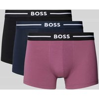 BOSS Trunks mit elastischem Logo-Bund im 3er-Pack in Mauve, Größe XXL von Boss