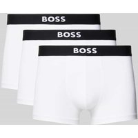 BOSS Trunks mit elastischem Logo-Bund im 3er-Pack Modell 'ONE' in Weiss, Größe XXL von Boss