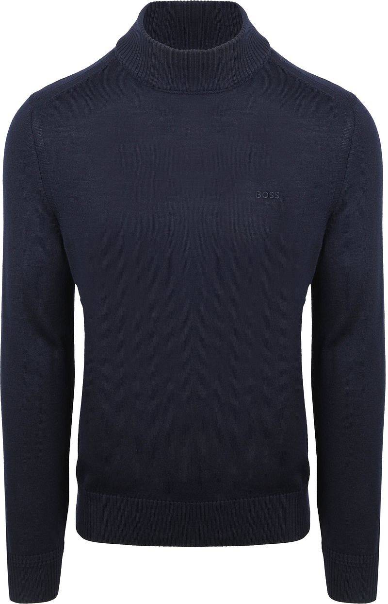 BOSS Turtleneck Pullover Avac Wool Blend Navy - Größe M von Boss