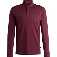 BOSS Unifarbenes Langarm-Poloshirt in Jersey-Qualität, Regular Fit in XXL von Boss