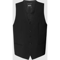 BOSS Weste mit Paspeltaschen Modell 'Huge Vest' in Black, Größe 48 von Boss