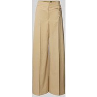 BOSS Wide Leg Stoffhose mit Bügelfalten Modell 'Tiana' in Beige, Größe 46 von Boss