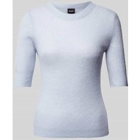 BOSS Wollpullover in Strick-Optik in Hellblau, Größe XXL von Boss