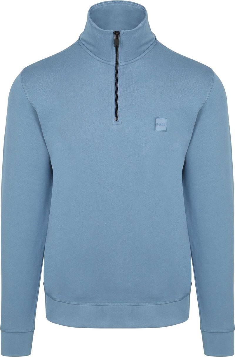 BOSS Zetrust Halfzip Pullover Blau - Größe M von Boss
