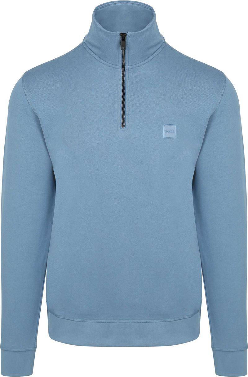 BOSS Zetrust Halfzip Pullover Blau - Größe XXL von Boss