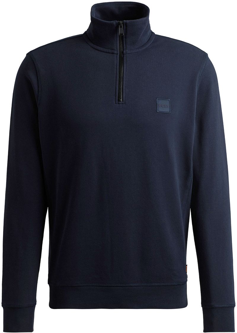 BOSS Zetrust Halfzip Pullover Navy - Größe M von Boss