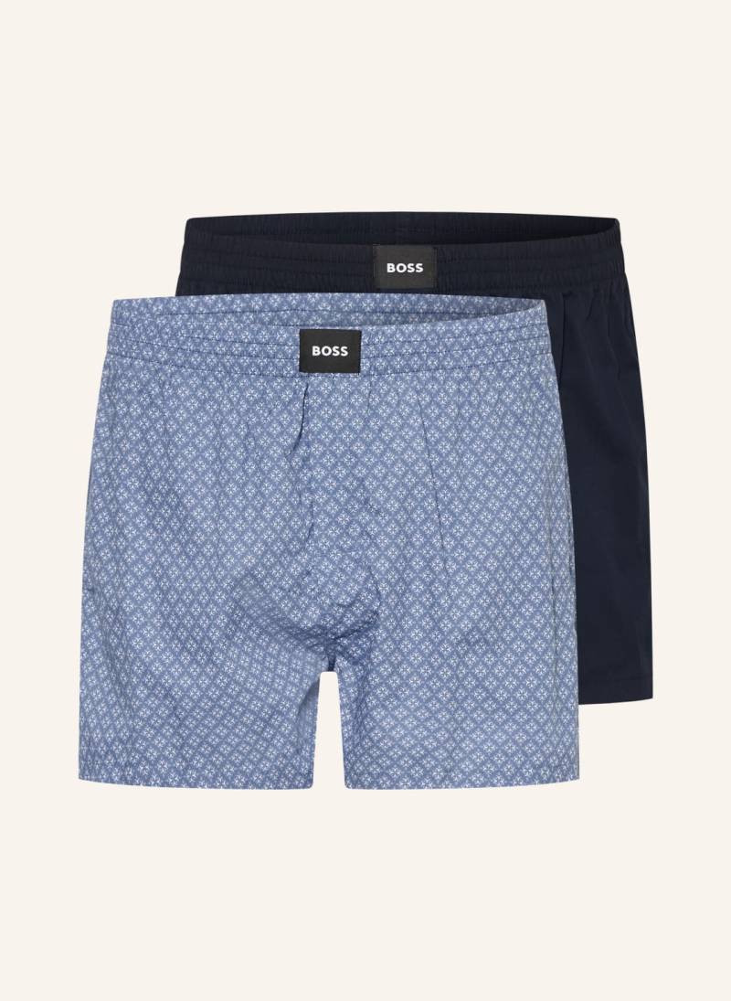Boss 2er-Pack Web-Boxershorts S. Cw Peach blau von Boss