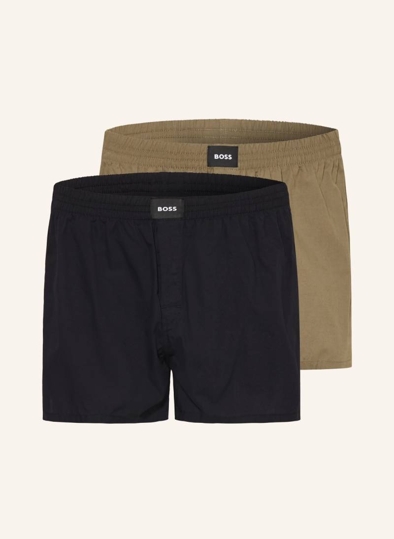 Boss 2er-Pack Web-Boxershorts S. Cw Peach braun von Boss