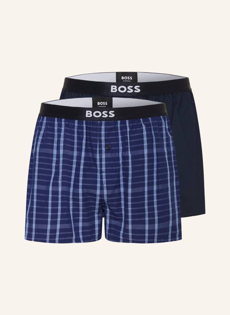 Boss 2er-Pack Web-Boxershorts blau von Boss