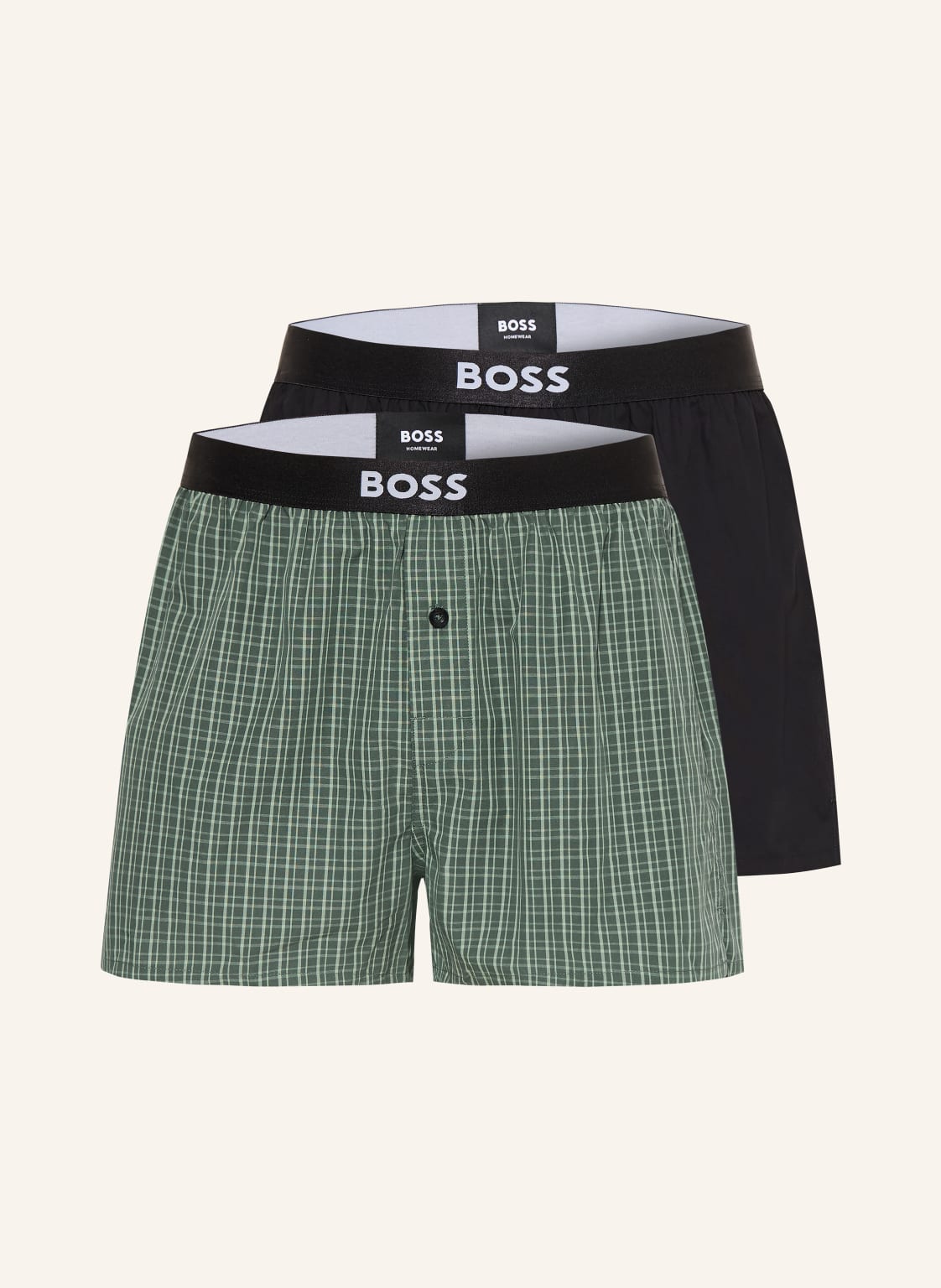 Boss 2er-Pack Web-Boxershorts gruen von Boss