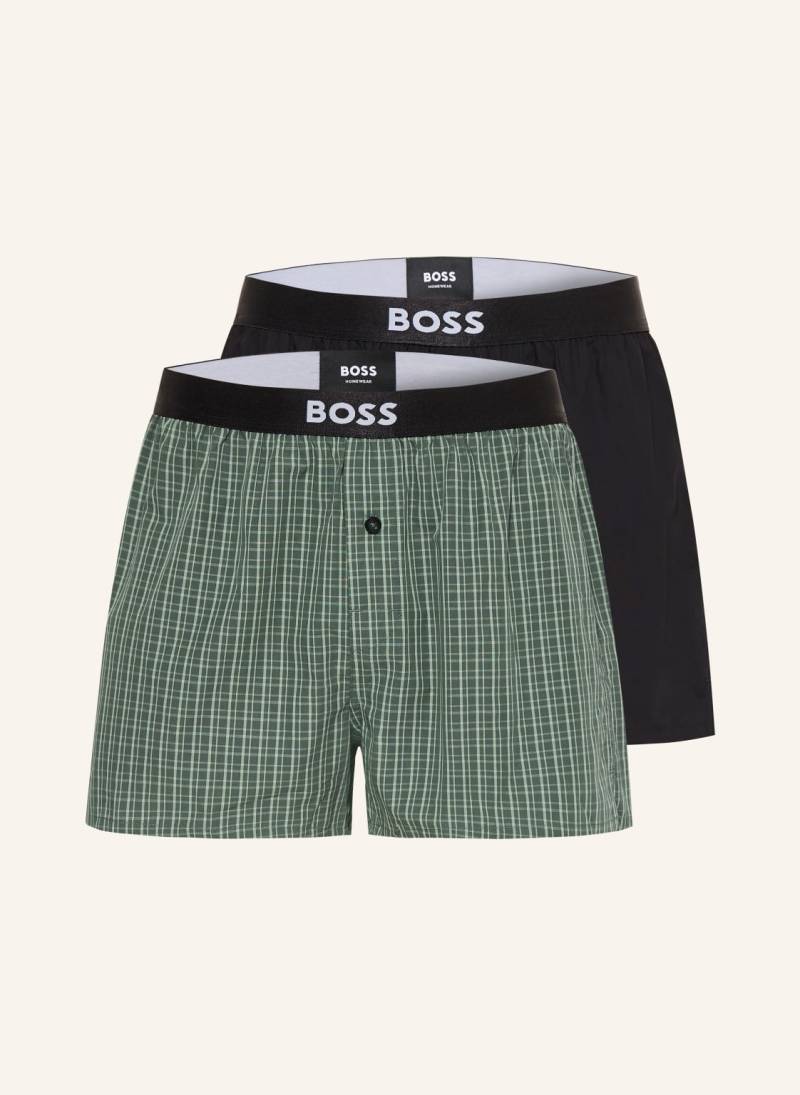 Boss 2er-Pack Web-Boxershorts gruen von Boss