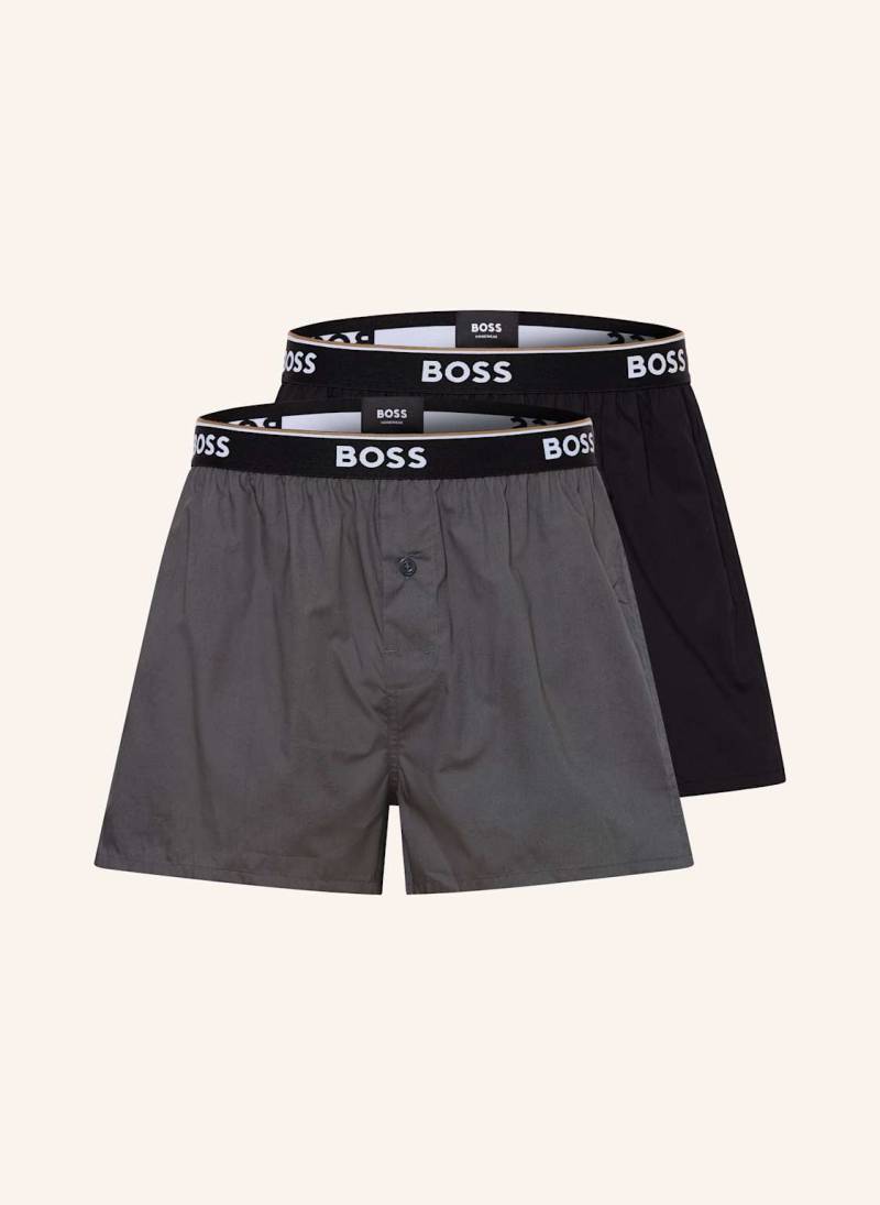 Boss 2er-Pack Web-Boxershorts gruen von Boss