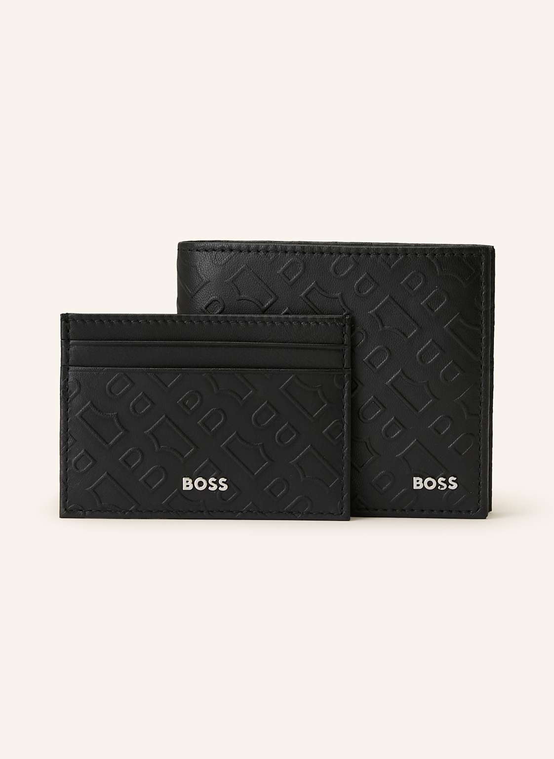 Boss 2er-Set Outline: Geldbörse Und Kartenetui schwarz von Boss