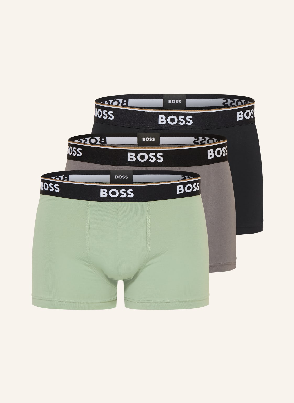 Boss 3er-Pack Boxershorts Power gruen von Boss