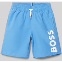 Boss Badehose mit Label-Print in Blau, Größe 140 Boss Badehose mit Label-Print in Blau, Größe 140 von Boss
