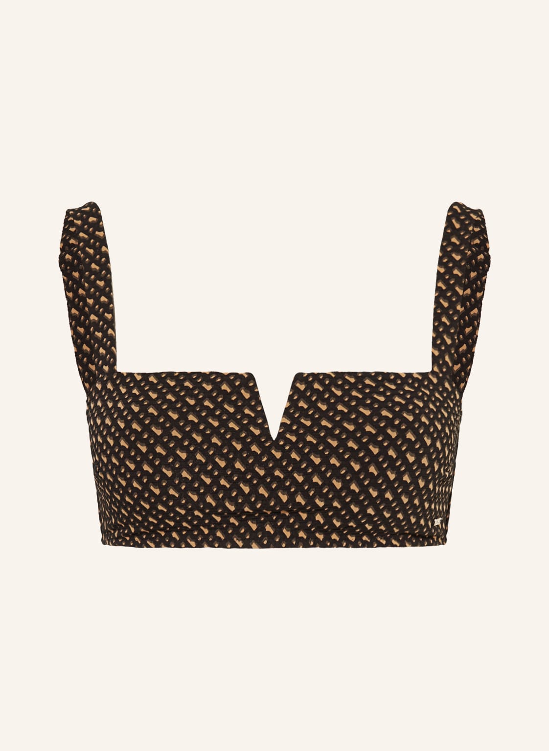 Boss Bandeau-Bikini-Top B Monogram schwarz von Boss