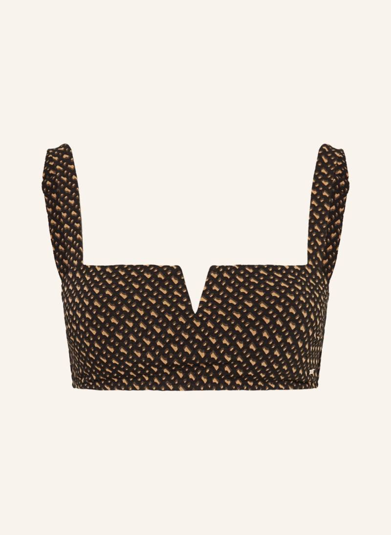 Boss Bandeau-Bikini-Top B Monogram schwarz von Boss