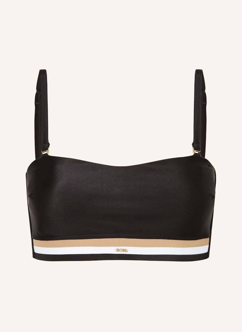 Boss Bandeau-Bikini-Top Iconic schwarz von Boss