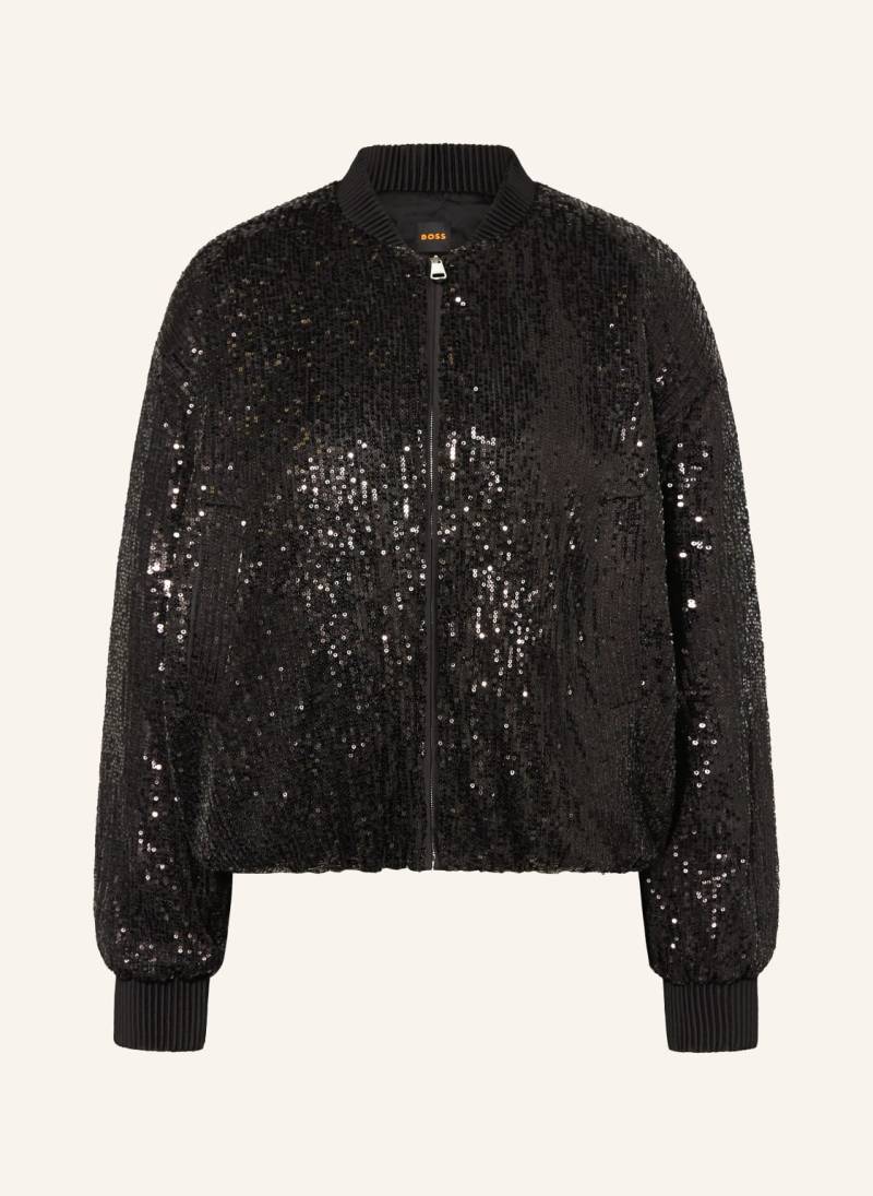 Boss Blouson Jilloi Mit Pailletten schwarz von Boss
