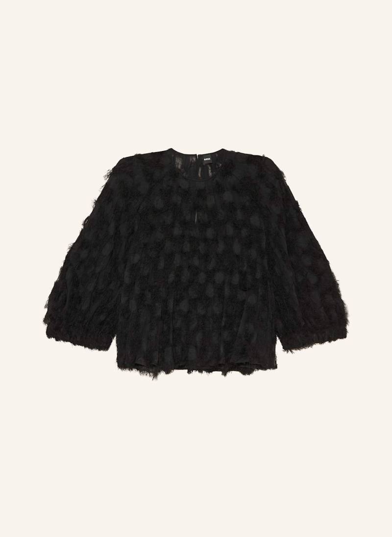 Boss Blusenshirt Baima Mit 3/4-Arm Und Plissees schwarz Boss Blusenshirt Baima Mit 3/4-Arm Und Plissees schwarz von Boss